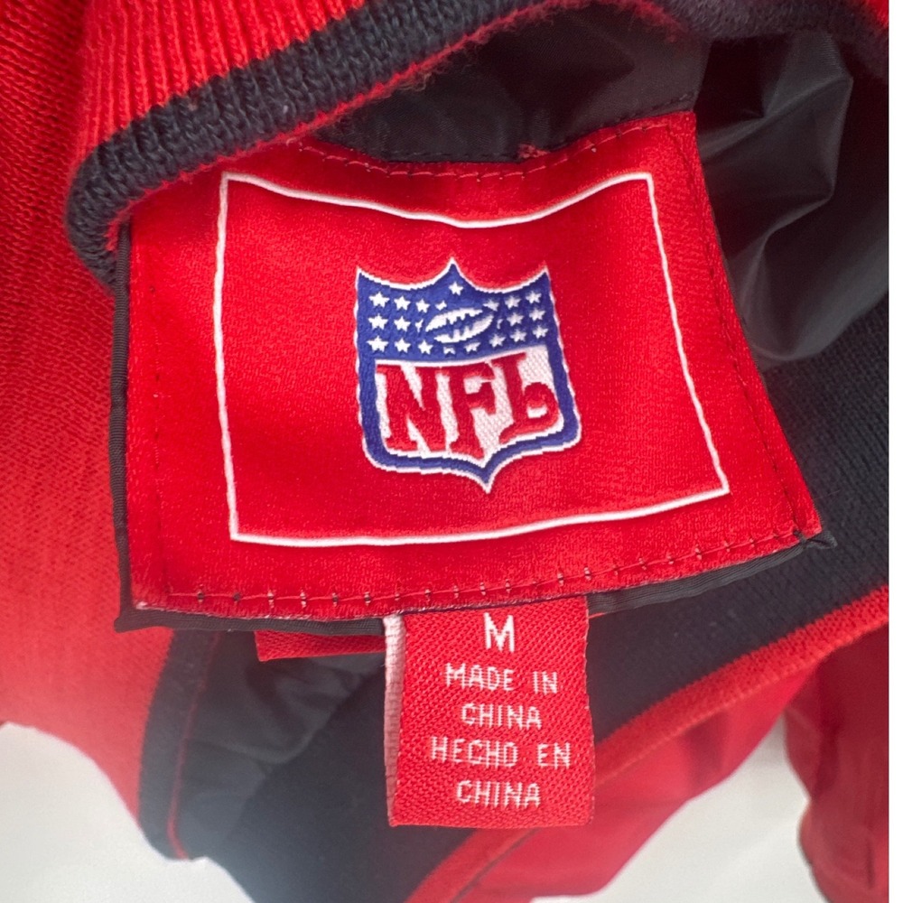 NFL Houston Texans Pullover Jacket Windbreaker Men's Medium Navy Blue Reversible - Picture 5 of 11
